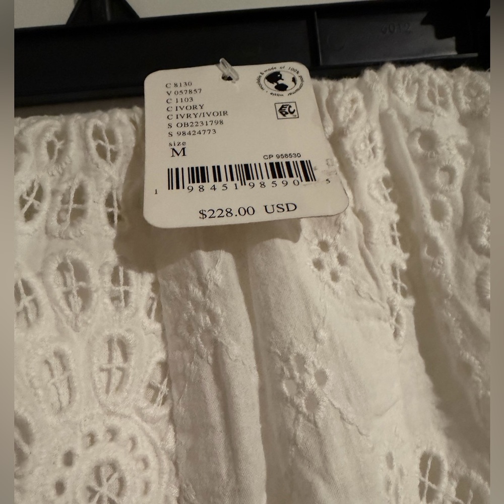 Free People Ivory embroidered onesie 🔥 Size M - Picture 4 of 6
